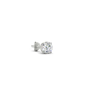 1 Carat Single Solitaire Round Cut Male Earring